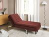 Chaise-longue ajustável em tecido vermelho LOIRET_927388