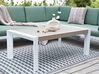 Garten Beistelltisch Aluminium weiß / taupe 120 x 70 cm CASTELLA_930541