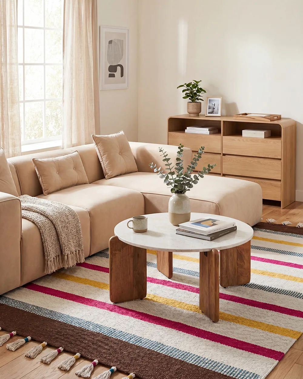 Rug HISARLI Multicolour 140 x 200 cm Cotton