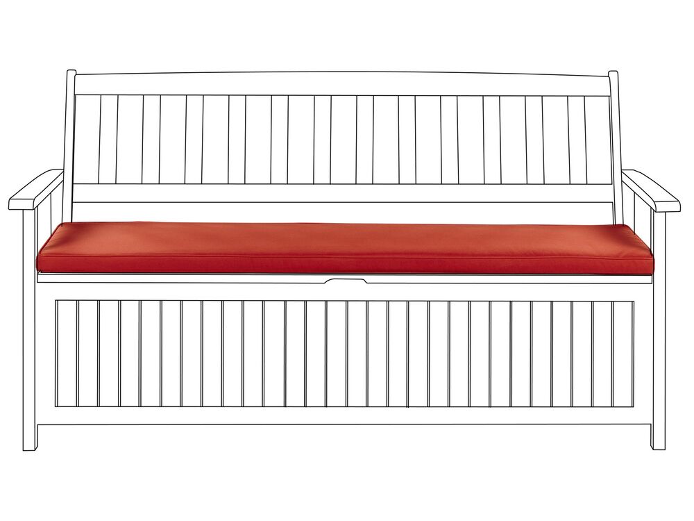 Cuscino per sedile a panca SOVANA 148 x 45 cm Rosso scuro