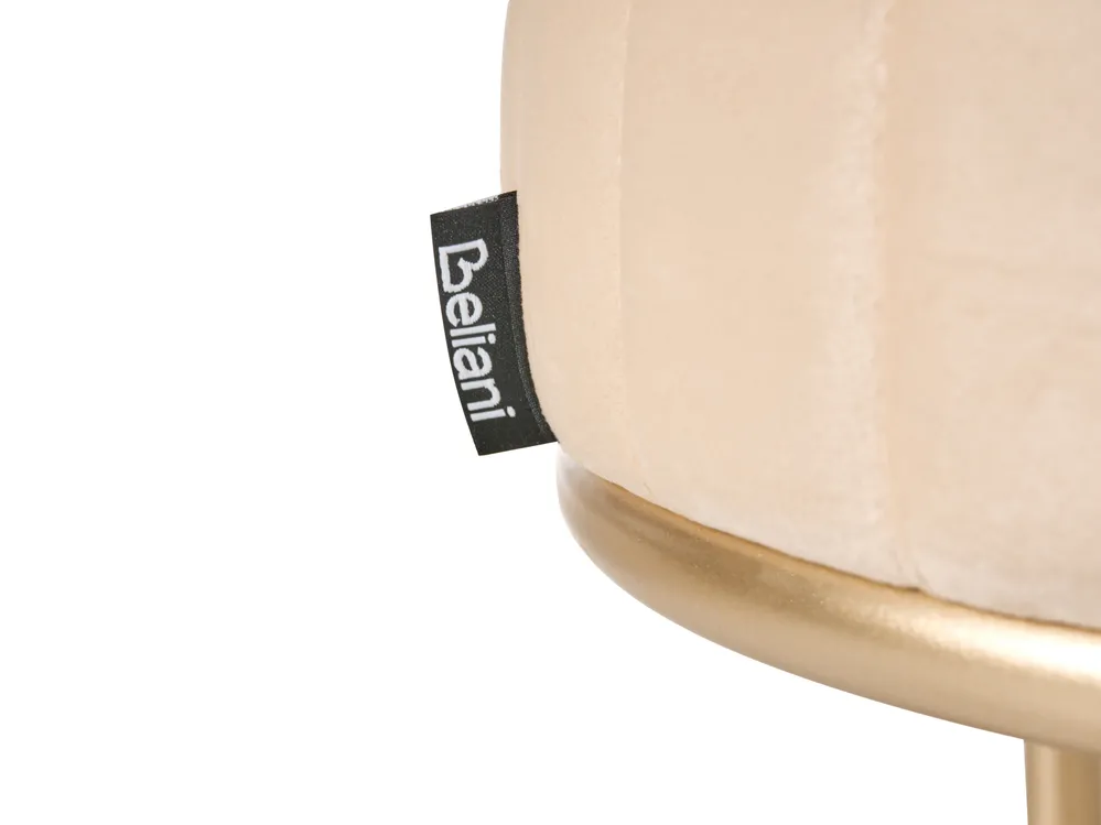 2 Tier Shoe Bench VERGENNES Velvet Beige_1021991