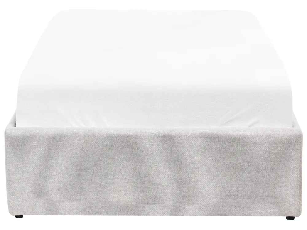 Ottoman Bed without Headboard DINAN Fabric Light Grey 90 x 200 cm (EU Single)_1073724