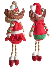 Set of 2 Christmas Decorations GEITSJOEN 55/58 cm Reindeer Multicolour_1023102