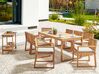 8 Seater Certified Acacia Wood Garden Dining Set with Taupe Cushions SASSARI II_923971