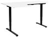 Bureau ajustable électriquement angle à gauche 160 x 59 cm blanc et noir DESTINES_927803