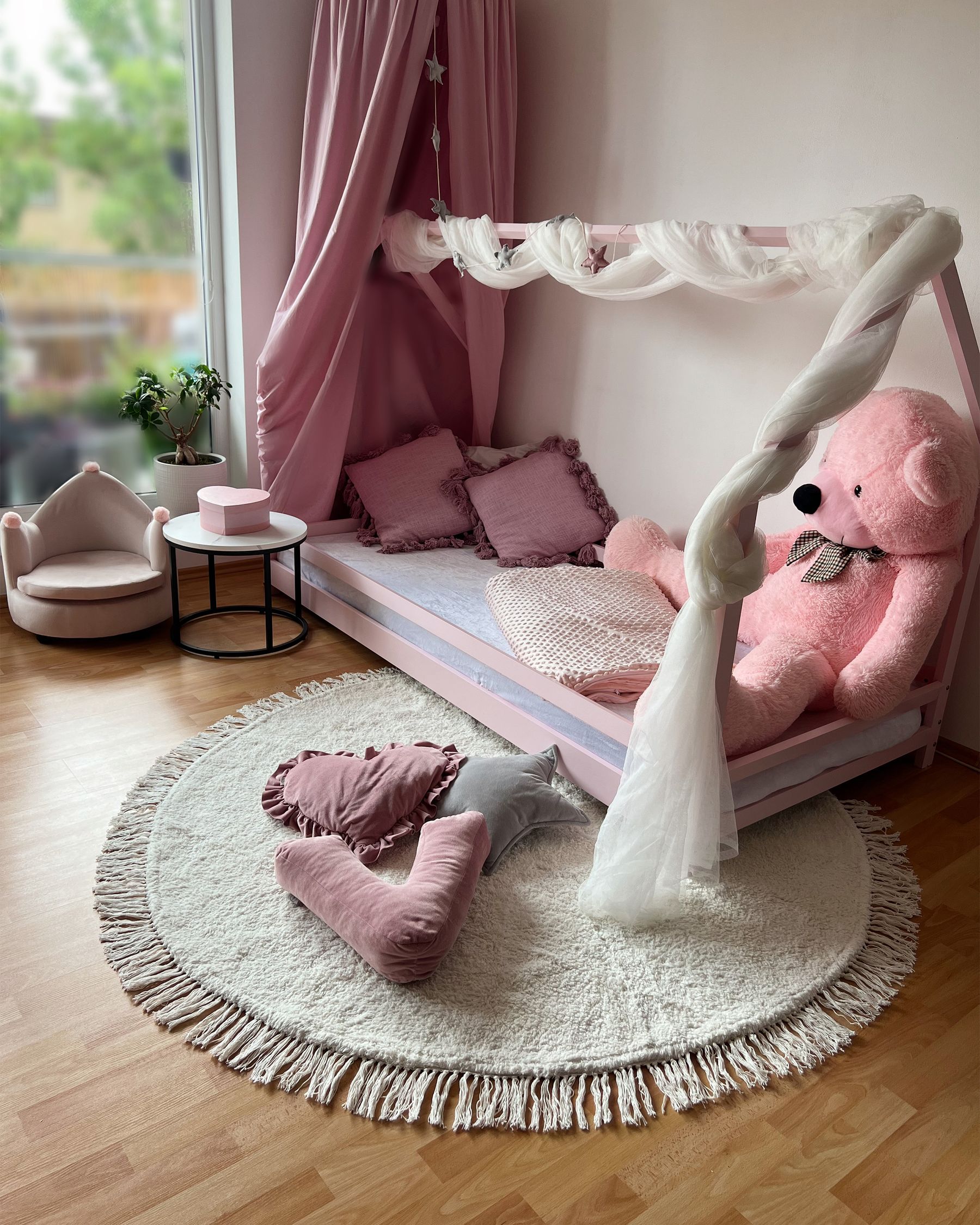 Homescapes Fodera Cuscino Decorativa In Cotone, Motivo Cupcakes E Pois, Rosa, 45x45 Cm