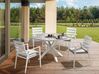 4 Seater Aluminium Garden Dining Set Marble Effect Top Grey MALETTO/TAVIANO_923061