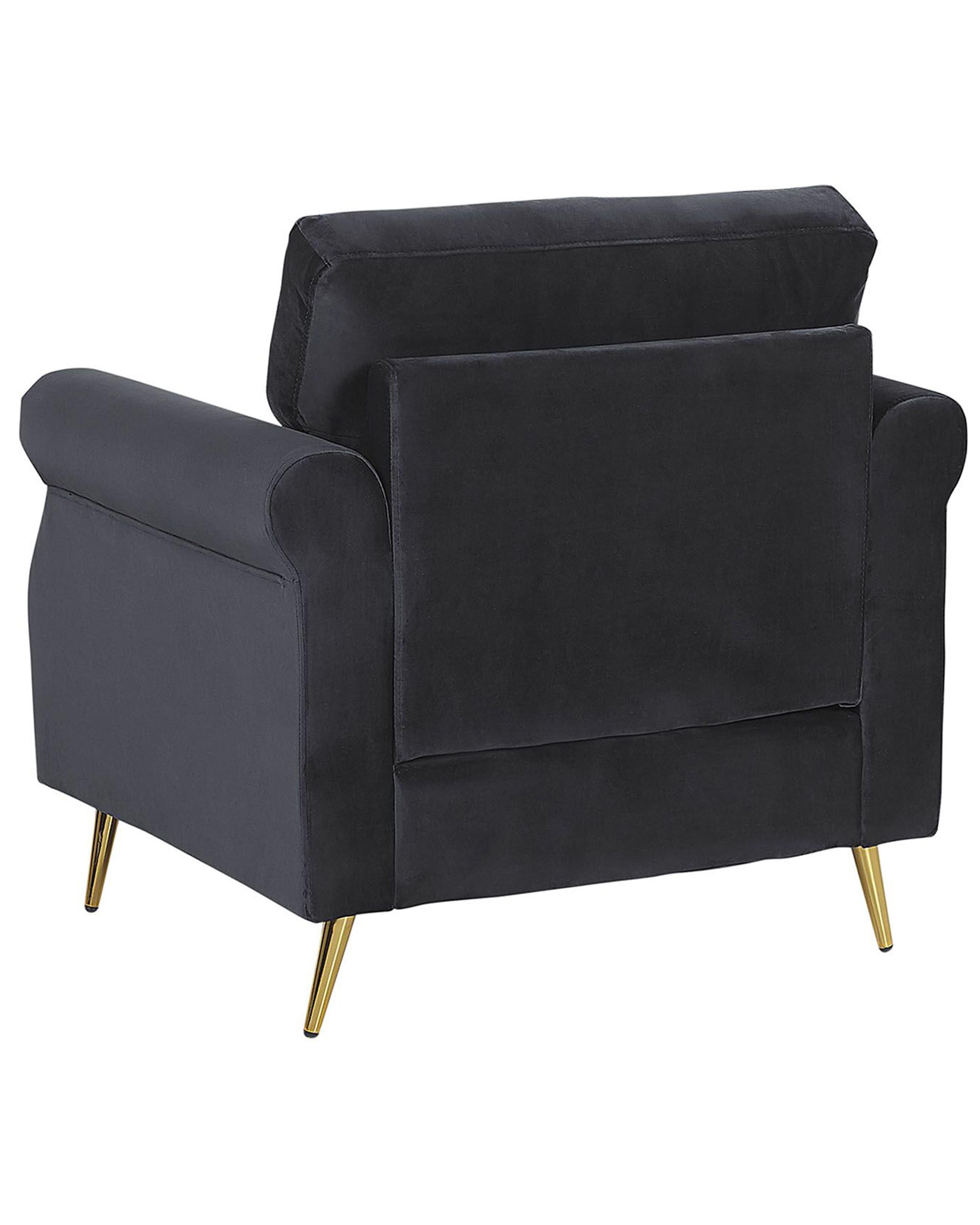 Velvet Armchair Black VIETAS_775605