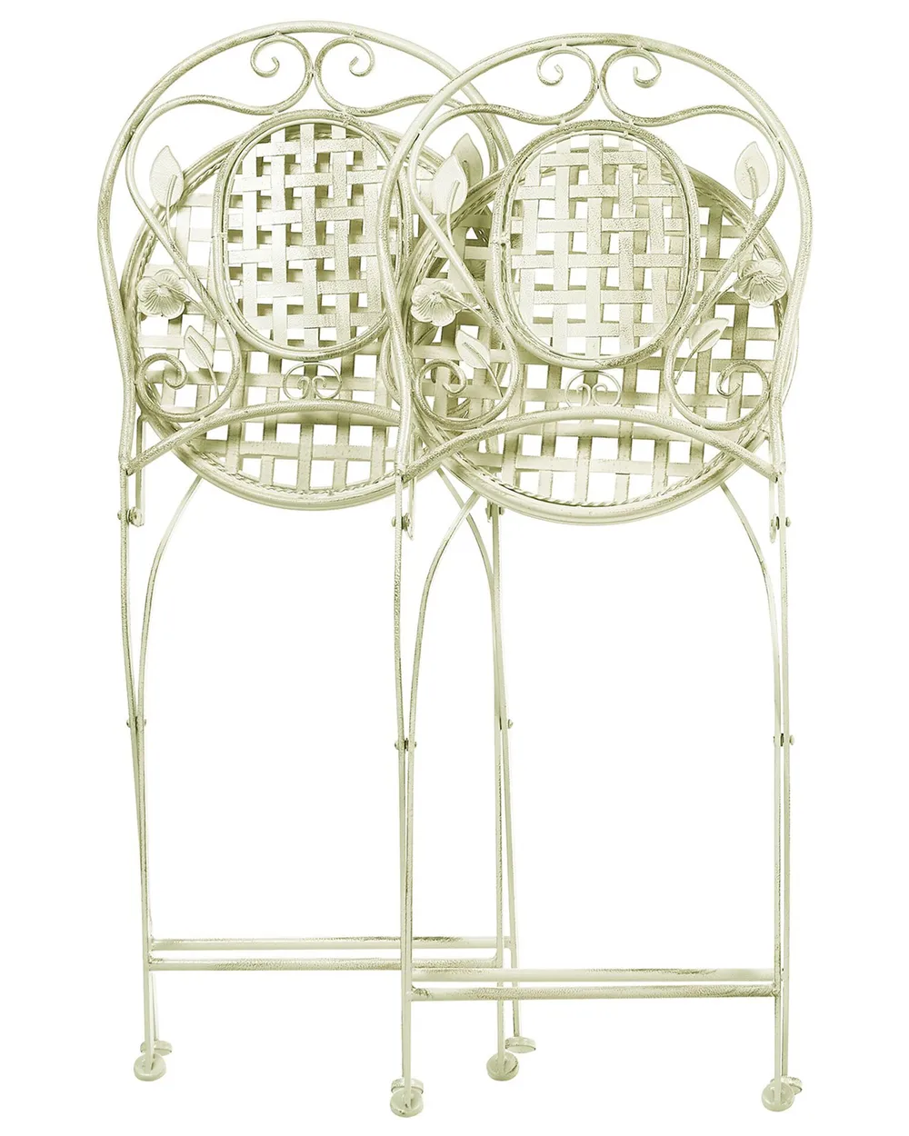 Set of 2 Garden Chairs BIVIO Folding Metal Light Green_806659