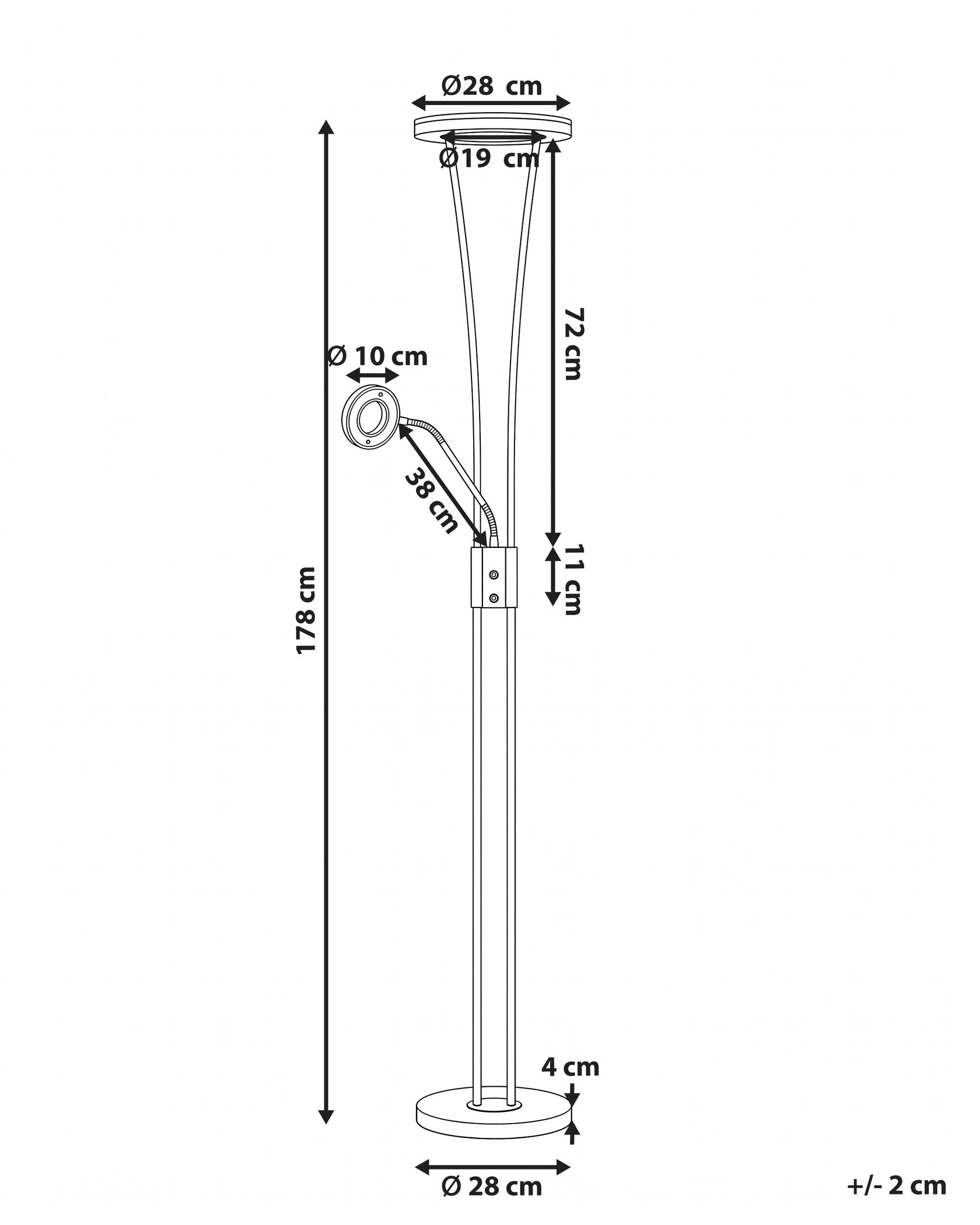Lampa podłogowa LED KENNET  Ze ściemniaczem Metal Szary_1145476
