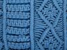 2 bawełniane poduszki dekoracyjne makrama 45 x 45 cm niebieskie KARATAS_873397