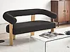Sofa dla 2 osób ILBRO Boucle Czarny/ jasny brąz