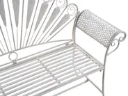 Garden Bench PAVIA 146 cm Metal Off-White_1046016