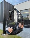 PE Rattan Hanging Chair Black TOLLO_929975