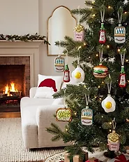 Set of 12 Baubles SNOWLIGHT Glass Multicolour_1191715