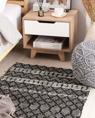 Tappeto FEHIMLI Nero 80 x 150 cm Pelle naturale_757890