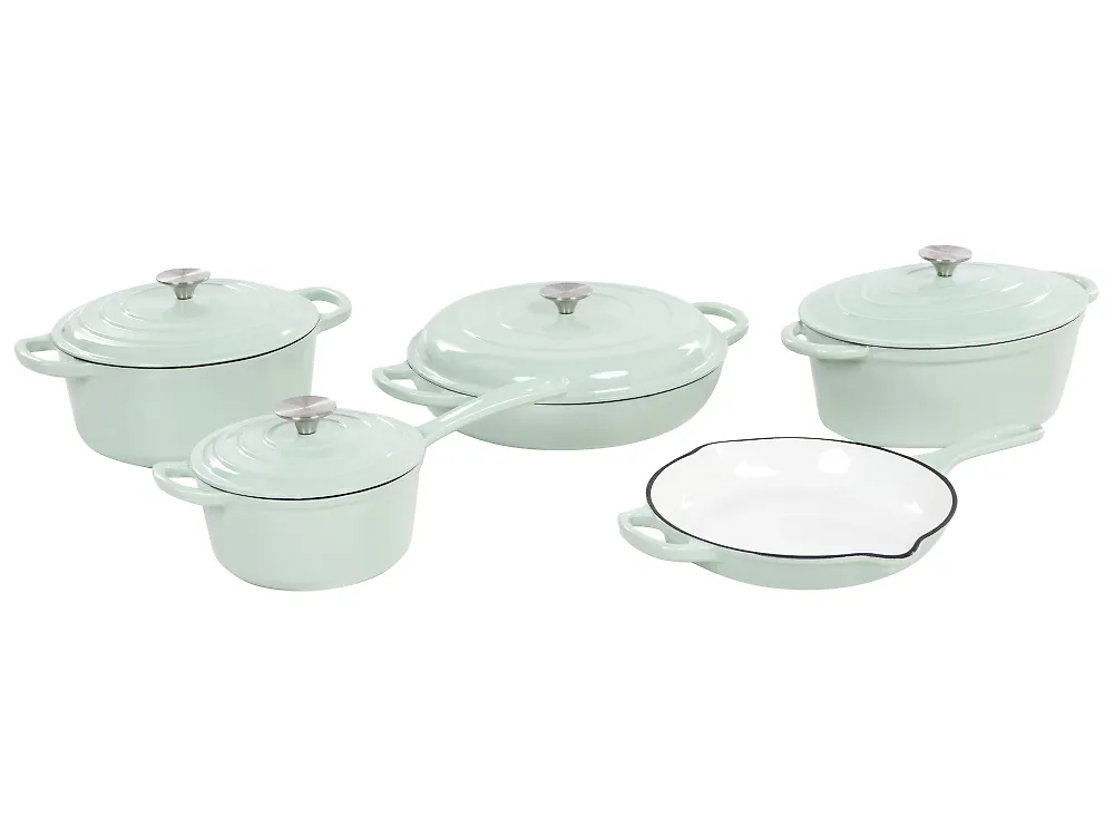 9 Piece Cast Iron Set FERRA Mint Green_1169906
