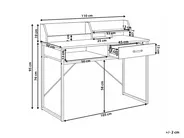 Birou cu raft superior ZYRA 110 cm x 50 cm Alb_1193651