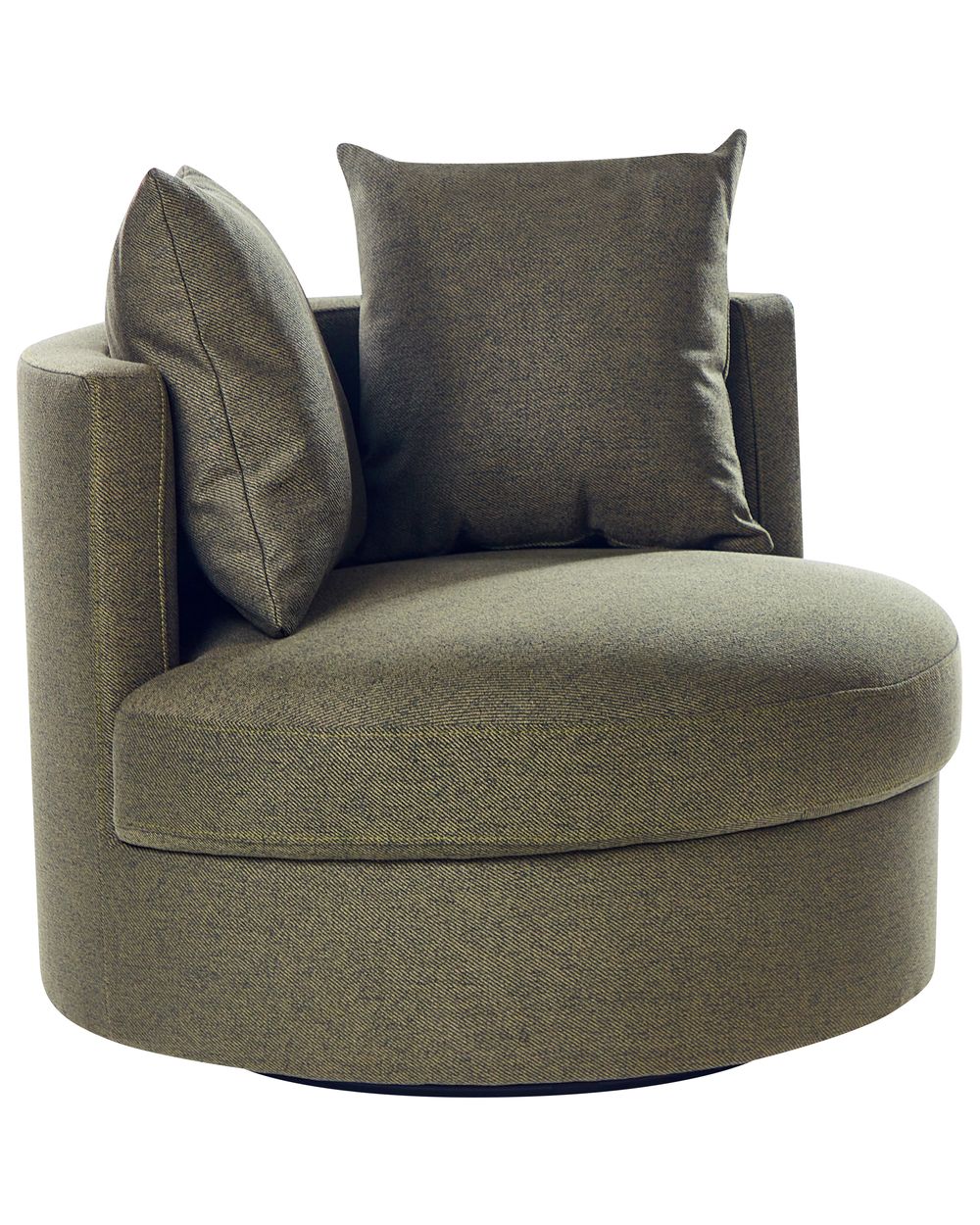 Swivel Armchair DALBY Fabric Dark Green