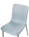 Set of 4 Fabric Dining Chairs Light Blue GLENDIVE_929007