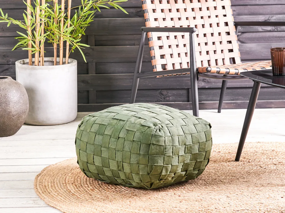 Pouf BODLA Materiale sintetico Verde