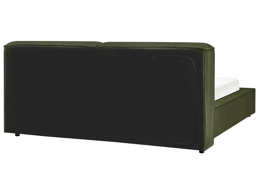 Waterbed Boucle LINARDS 160 x 200 cm (EU King Size) Dark Green_980533