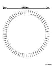 Tappeto MARTS Blu scuro ø 200 cm Iuta_958866