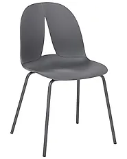 Set of 2 Garden Chairs BOLGHERI Armless Dark Grey_1183139