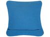 2 bawełniane poduszki dekoracyjne makrama 45 x 45 cm niebieskie KARATAS_863312