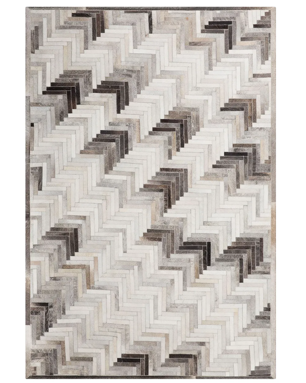 Rug ARSUZ Grey 140 x 200 cm Leather
