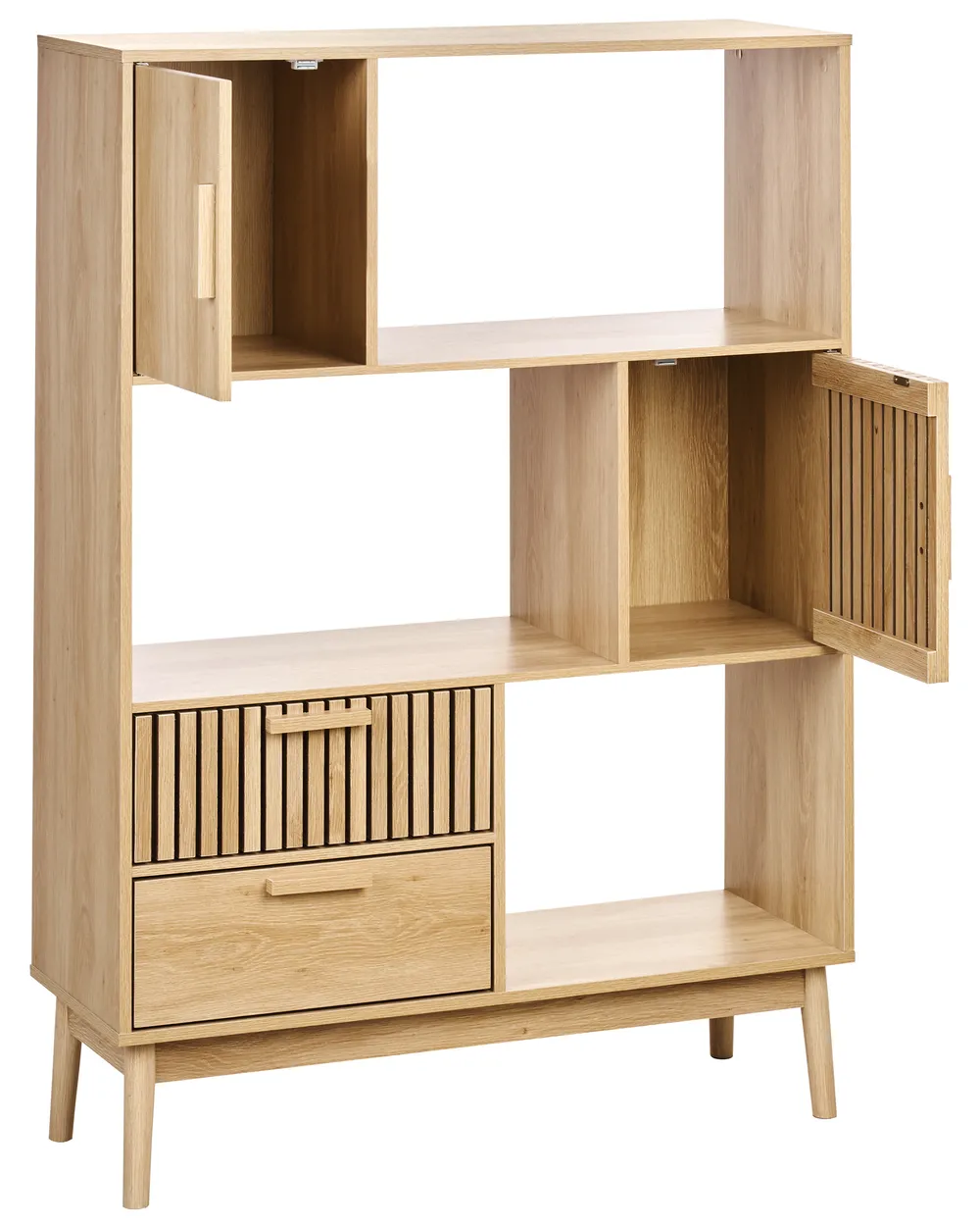 Shelving Unit LYNWOOD 140 cm Light Brown_945485