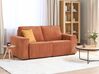 Sofa z elektryczną funkcją relaksu sztruksowa pomarańczowa NUKARI_918672