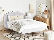 Bed Velvet AMBILLOU 140 x 200 cm (EU Double) Light Grey_1187221