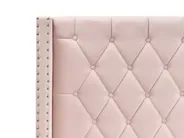 Ottoman Bed LUBBON Velvet Pastel Pink 160 x 200 cm (EU King Size)_833889