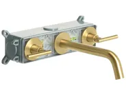rubinetto miscelatore da parete per lavabo ISHINCA Ottone Oro_996058