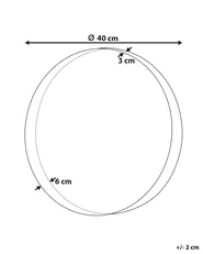 Specchio PINEY 40 cm 40 cm Metallo Rame_802233