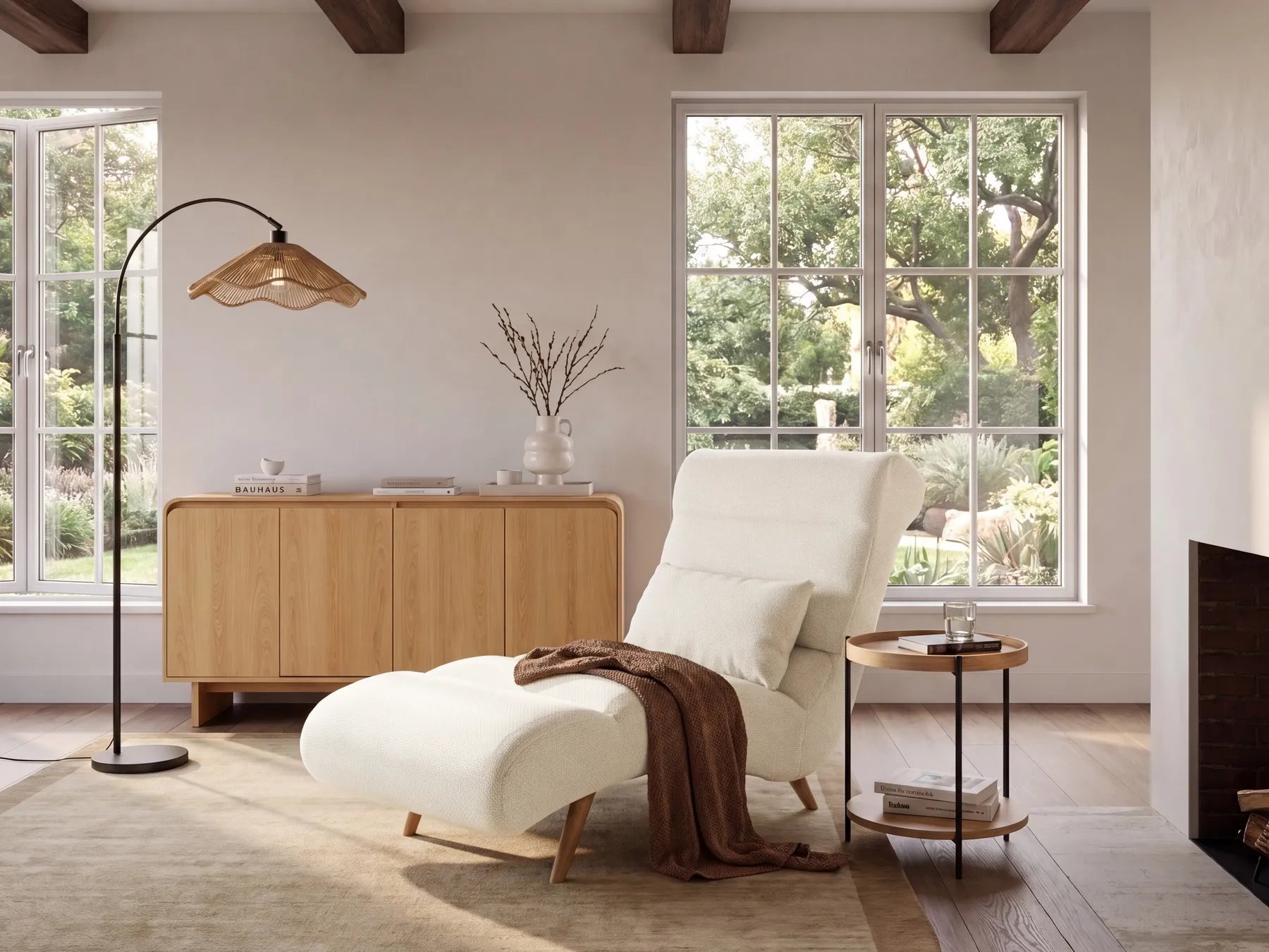 Chaise Longue RIVES Fabric Off-White_1093788