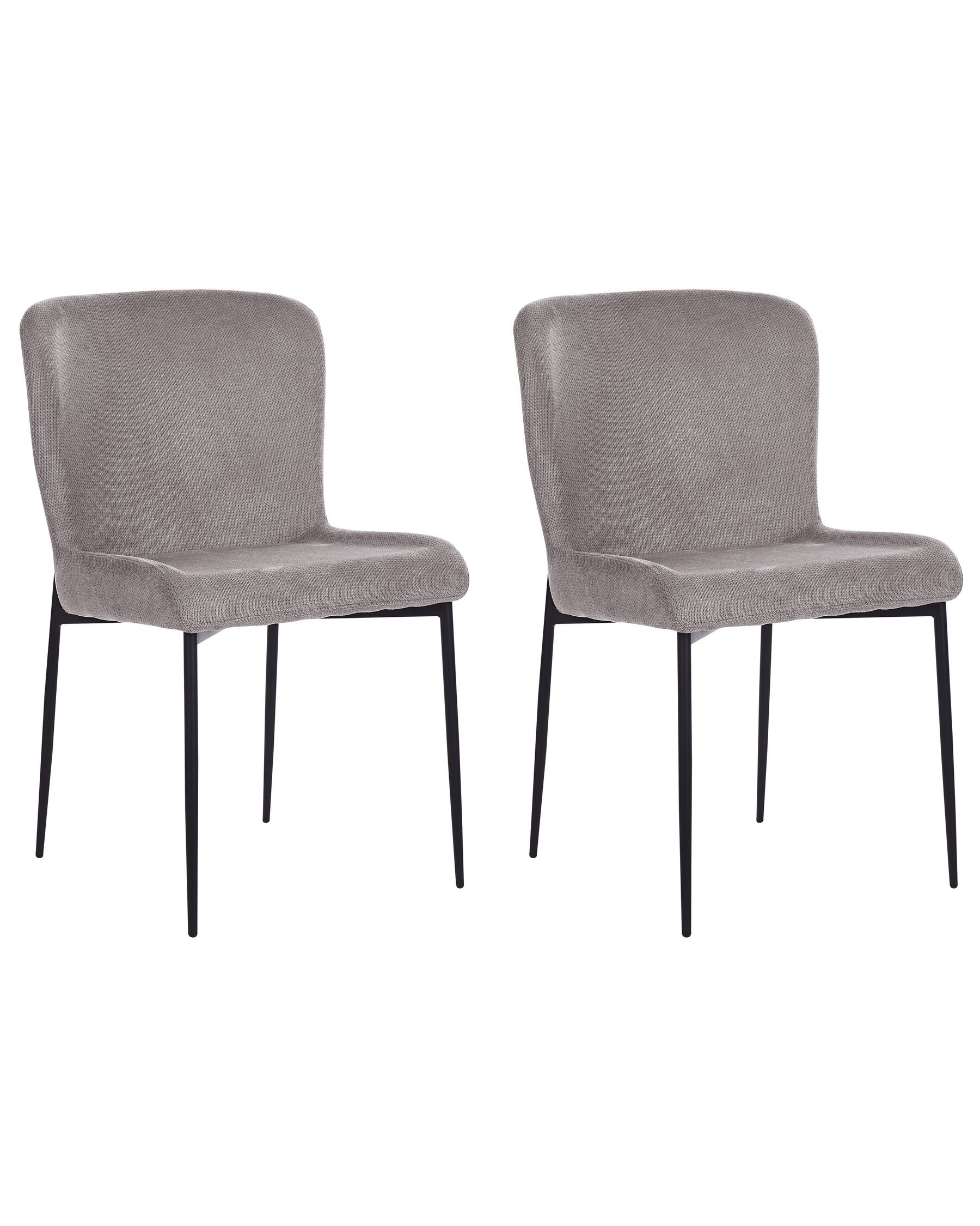 Set of 2 Fabric Chairs Dark Grey ADA_873323