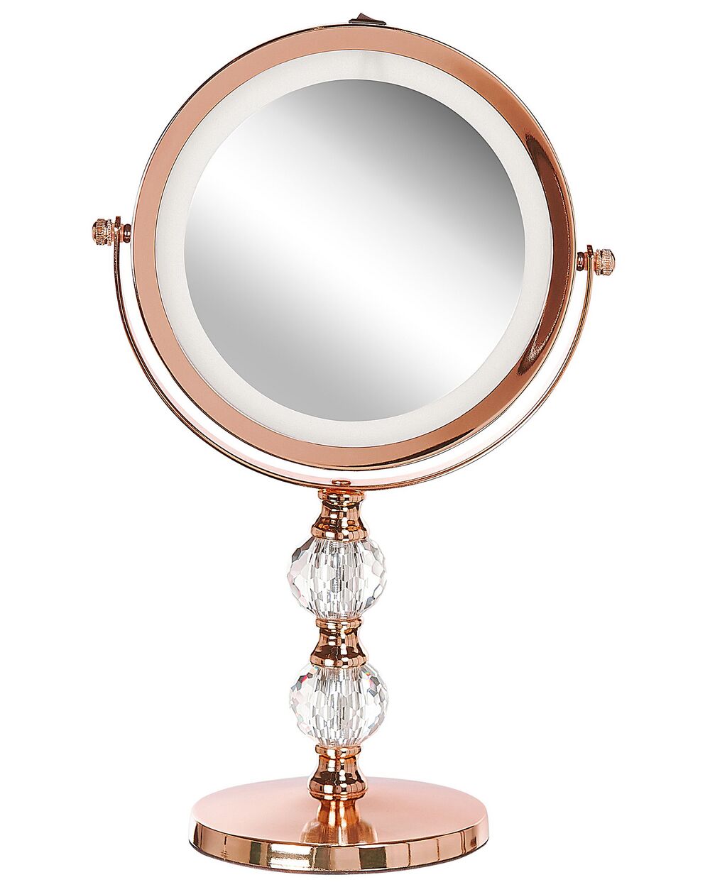 Rose gold magnifying mirror on sale
