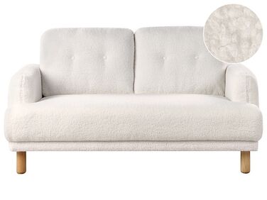 2 Seater Boucle Sofa White TUVE