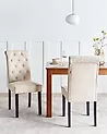 Conjunto de 2 sillas de comedor VELVA Tela Arena
