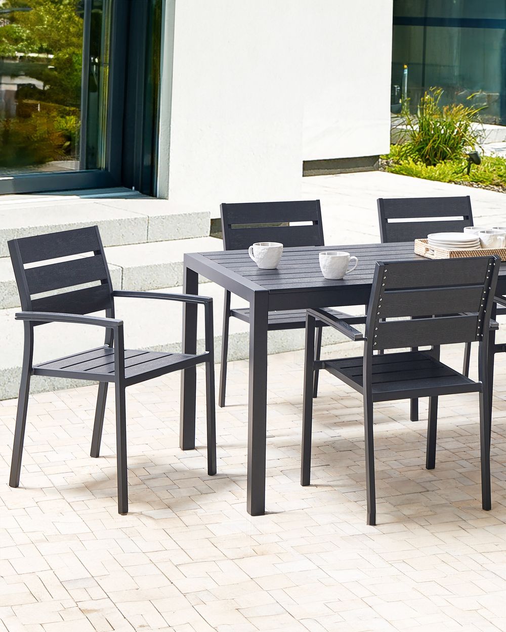 Set di 6 sedie da giardino VERNIO Nero