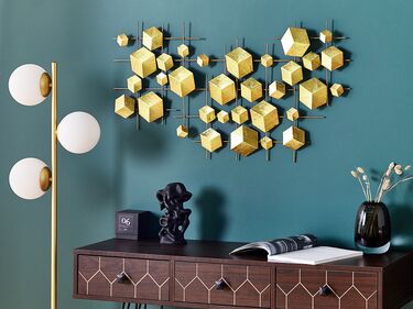 Wall Décor Cubes Gold FLEROVIUM