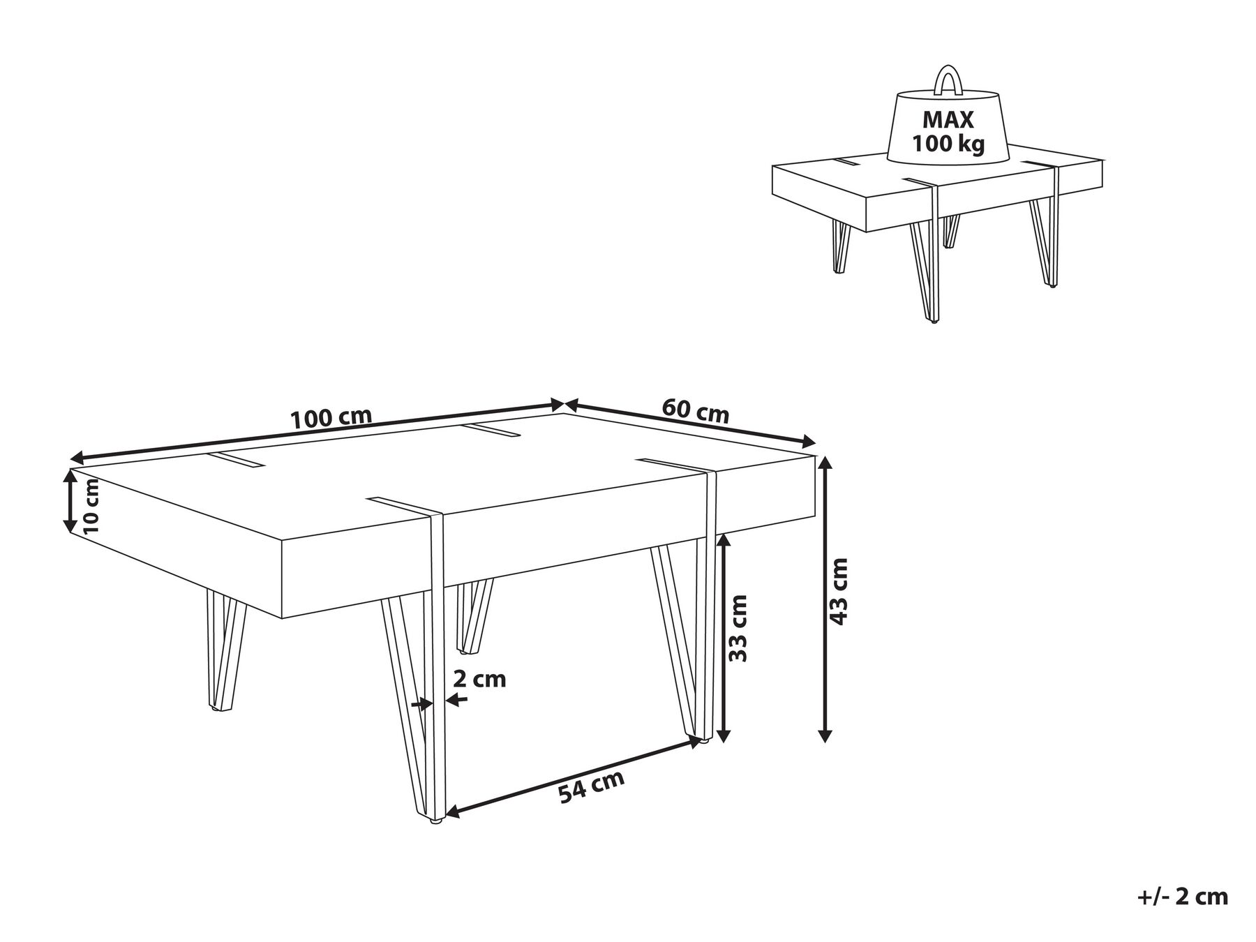 Coffee Table Dark Wood ADENA_817084 Coffee Table Dark Wood ADENA_817084