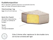 Trädgårdssoffa 3-sits LORETELLO Beige Högervänd_874147