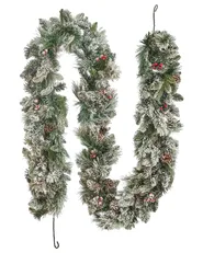 Ośnieżona świąteczna girlanda LED WHITEHORN 270 cm Biały_813253
