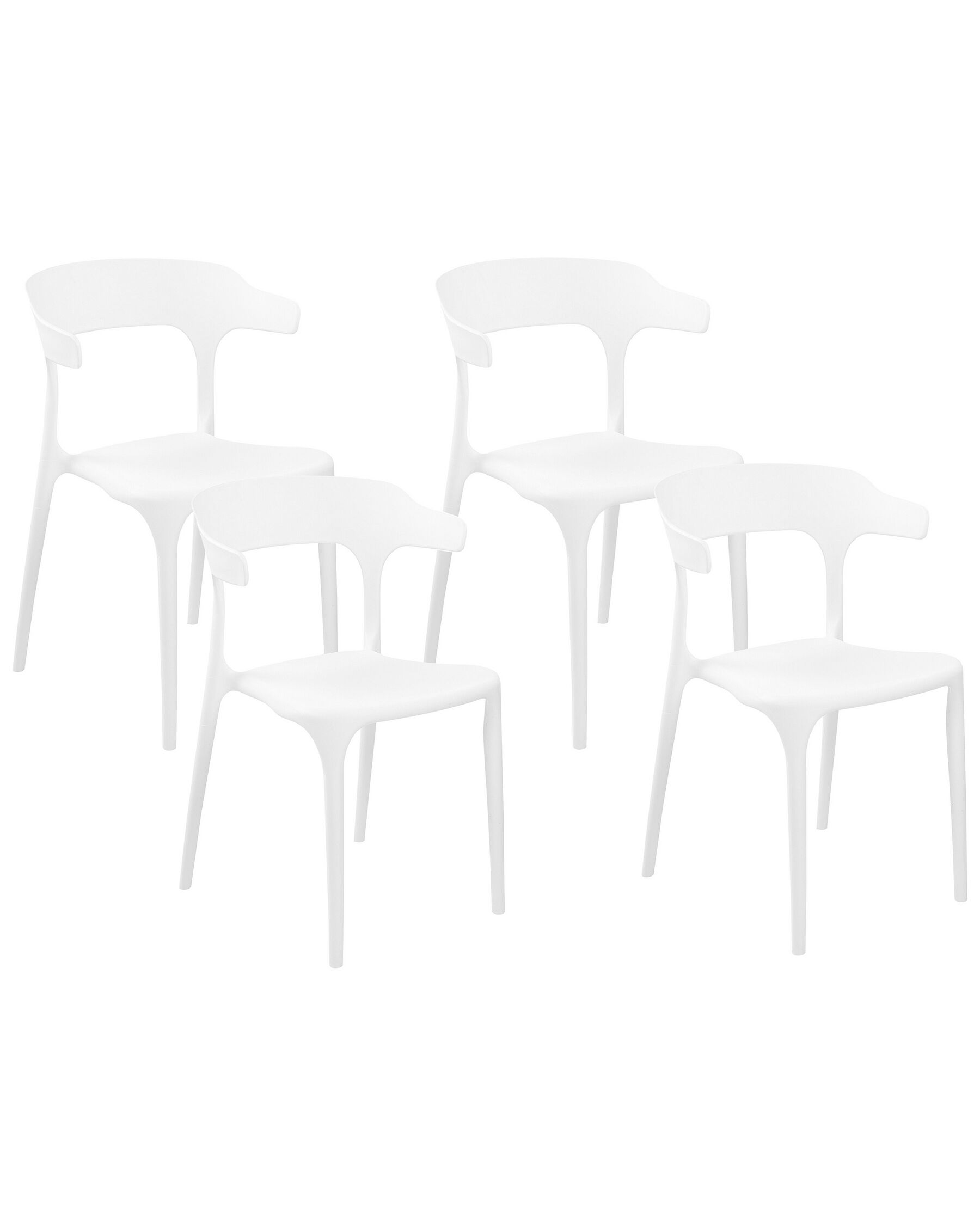 Lot de 4 chaises de salle à manger blanches GUBBIO_844315