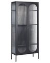 Vitrine Metall schwarz 5-Fächer 181 cm FOXTON_850352