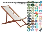 Összecsukható napozószék ANZIO cserélhető szövettel Akácfa Sötétbarna_860124