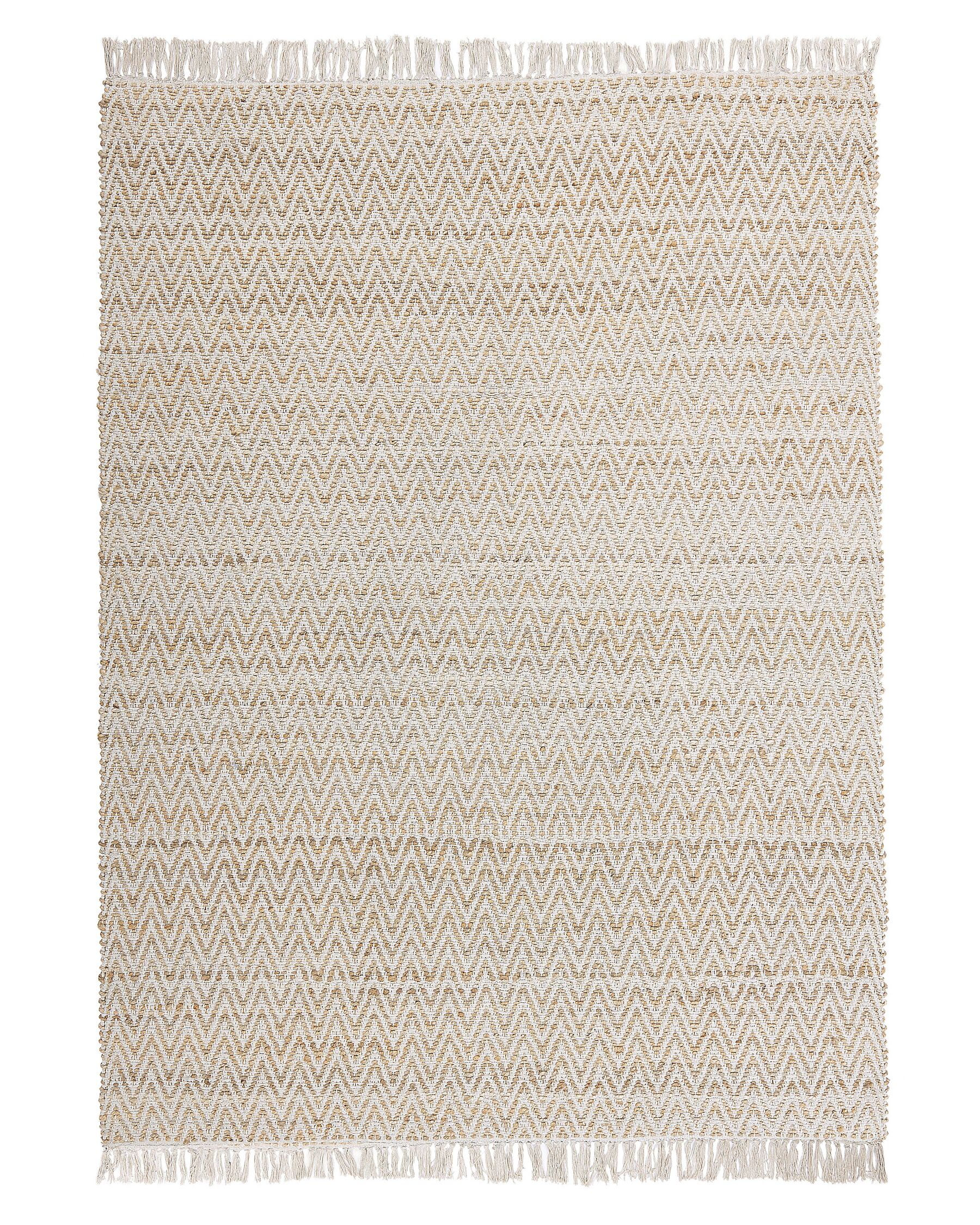 Jutový koberec 140 x 200 cm béžový AFRIN_807458